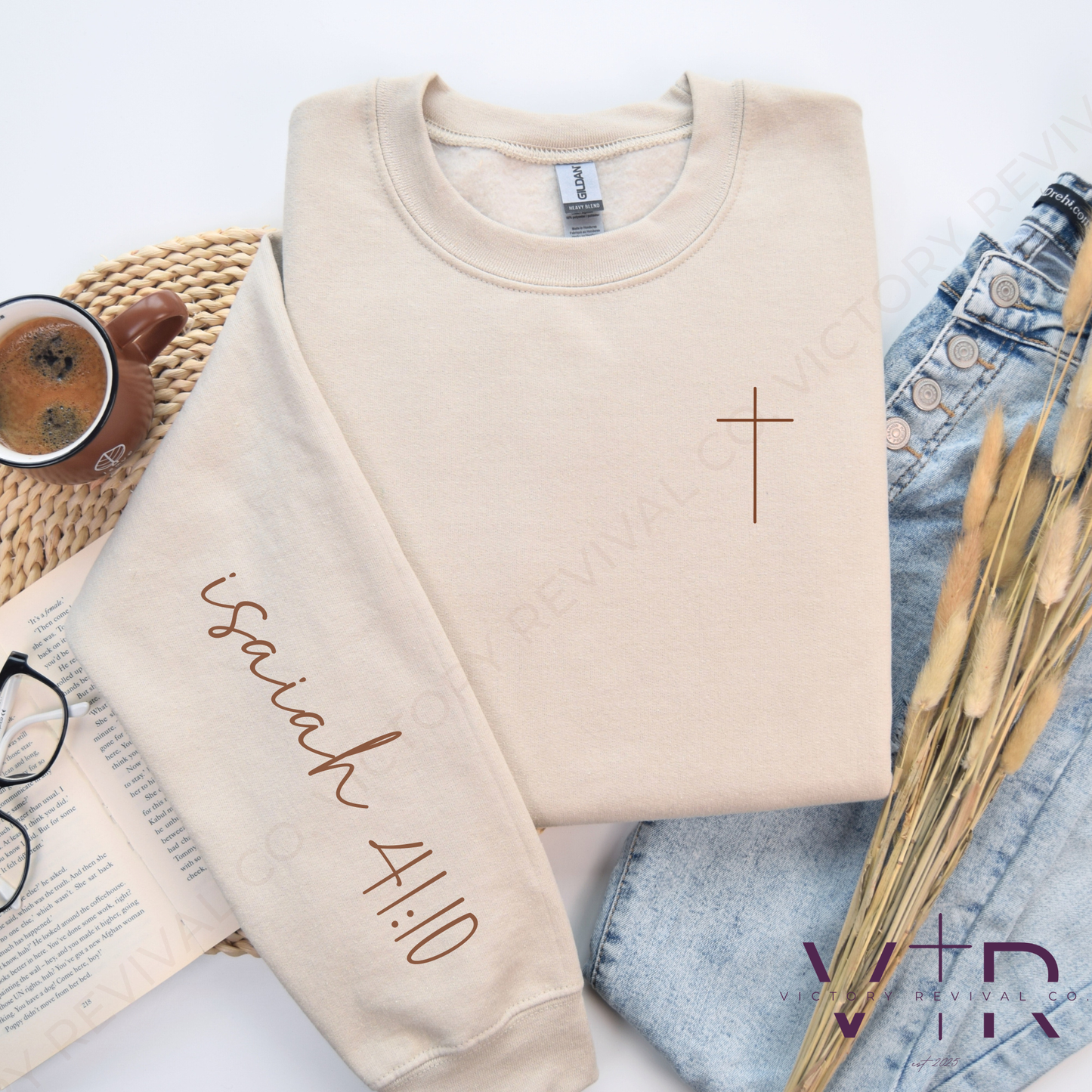 Isaiah 41:10 Script Christian Sweatshirt