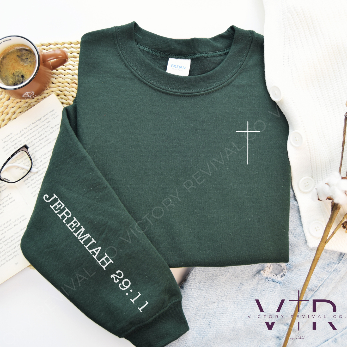 Jeremiah 29:11 Christian Sweatshirt – Minimalist Scripture Sleeve Design
