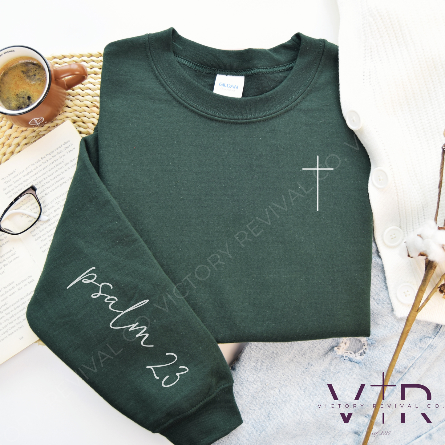 Psalm 23 Script Christian Sweatshirt