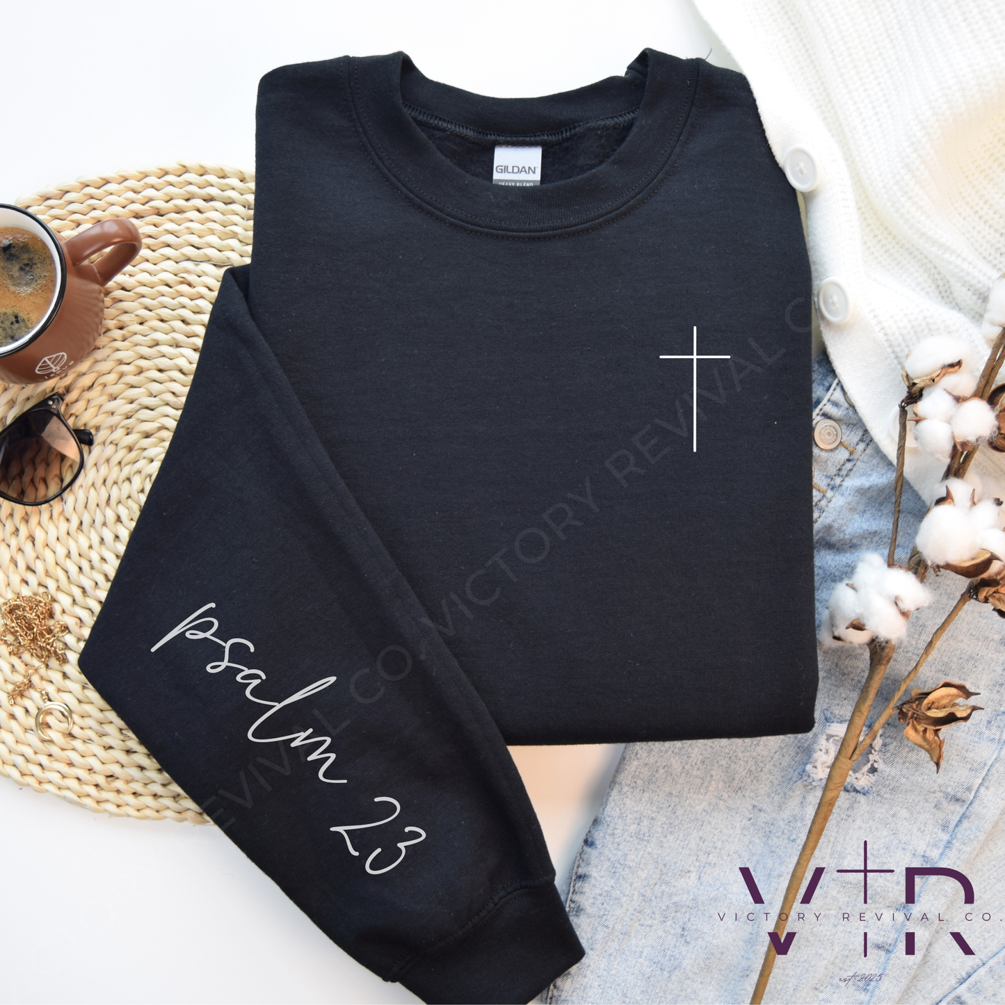 Psalm 23 Script Christian Sweatshirt
