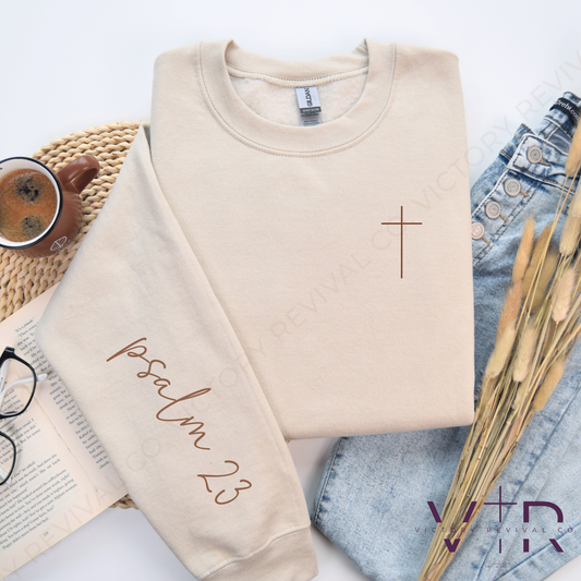 Psalm 23 Script Christian Sweatshirt